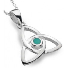 CELTIC TRINITY KNOT  PENDANT TURQUOISE